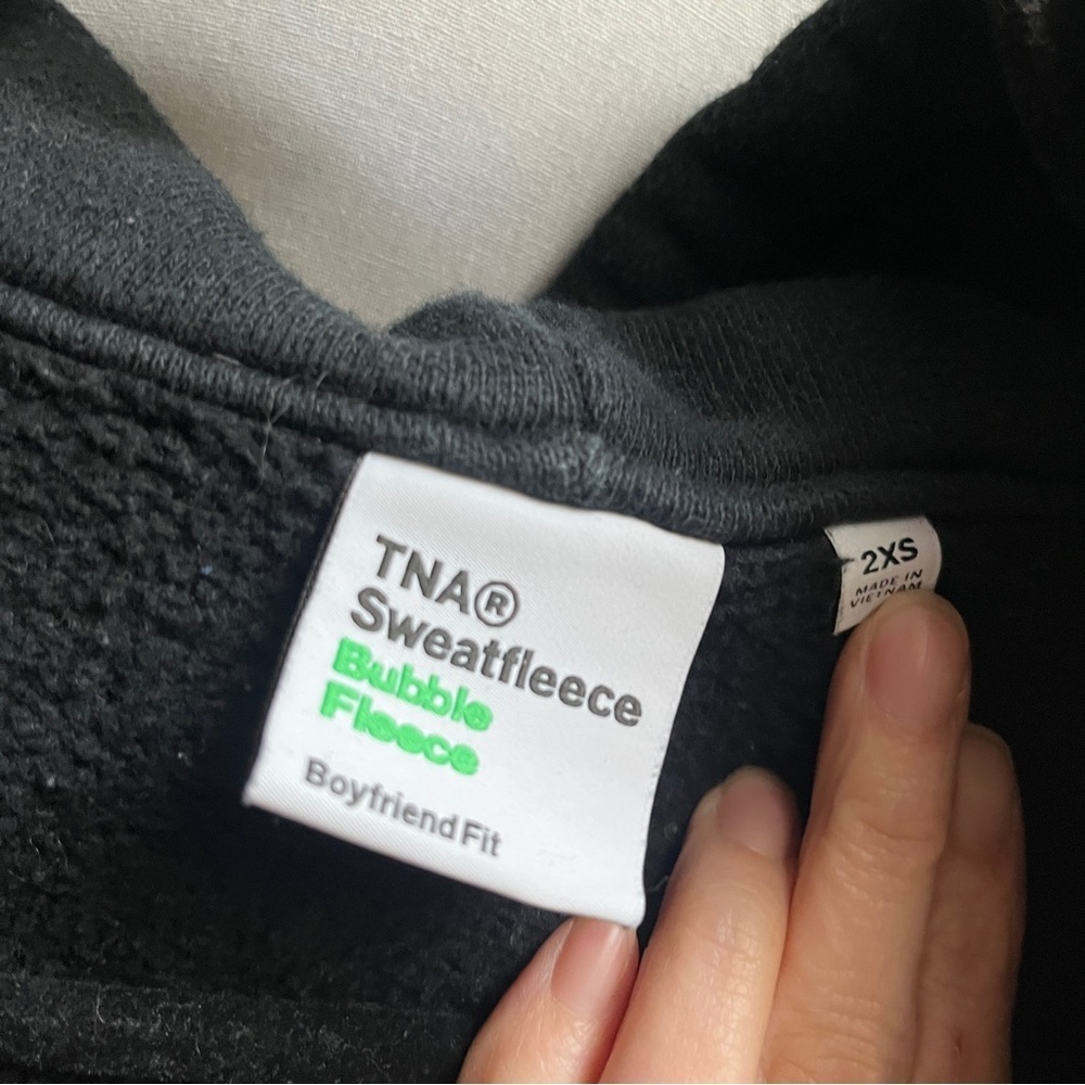 TNA SweatFleece Bubble Boyfriend Fit Full Zip Hoodie XXS - Picture 6 of 8